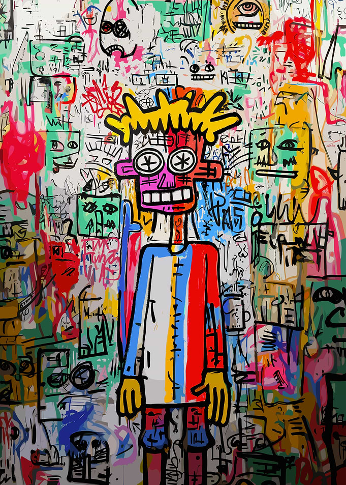 Abstract Graffiti Man Watched Art