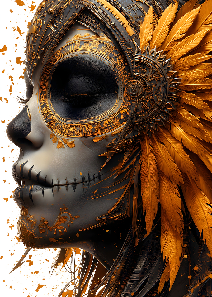 Golden Skull Woman