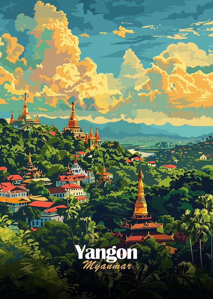 Yangon, Myanmar Cityscape