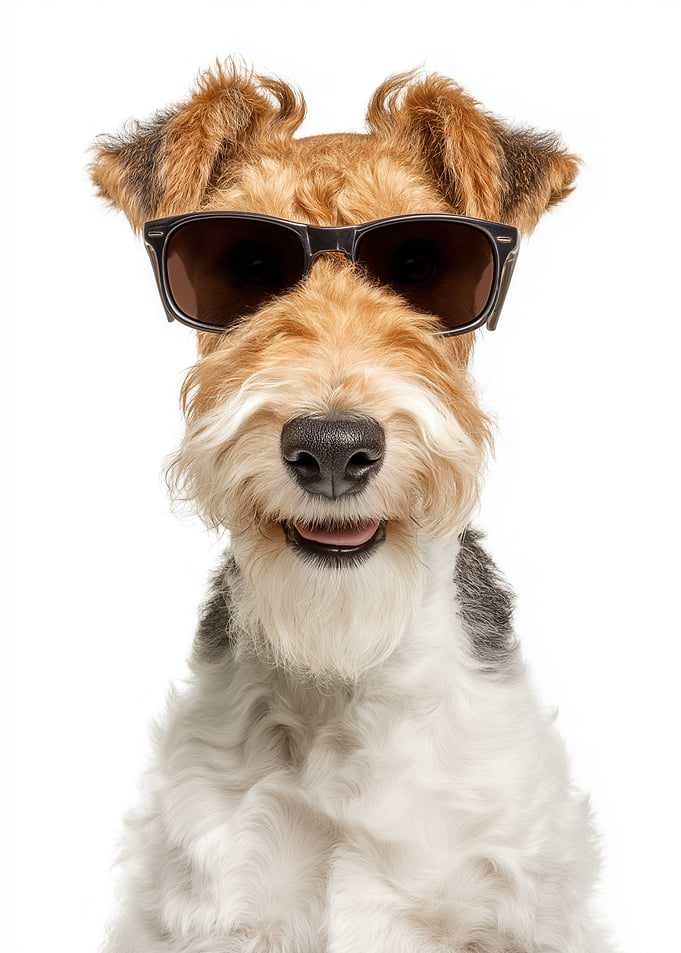 Cool Wirehaired Fox Terrier in Sunglasses