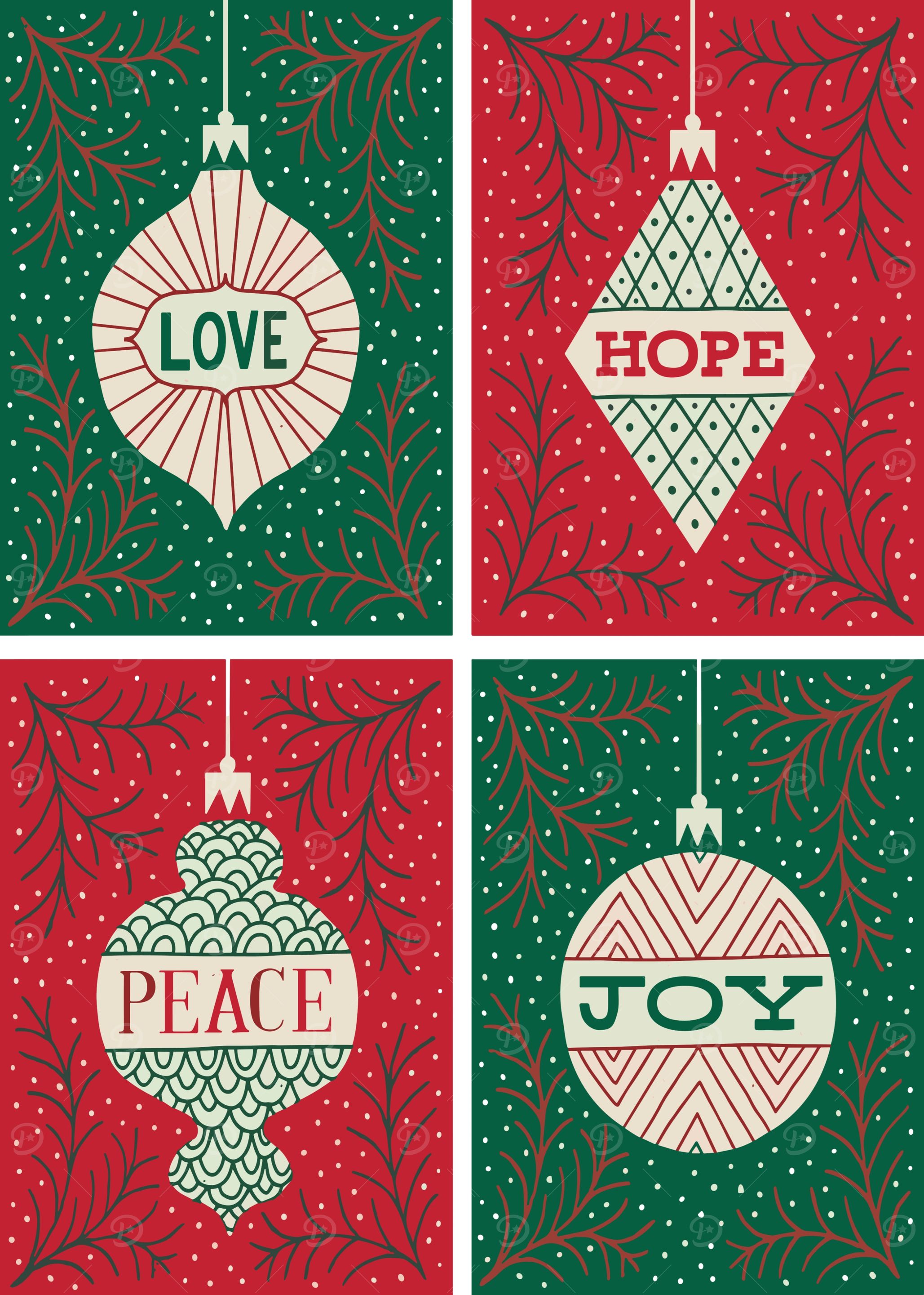 Christmas Ornaments with Words