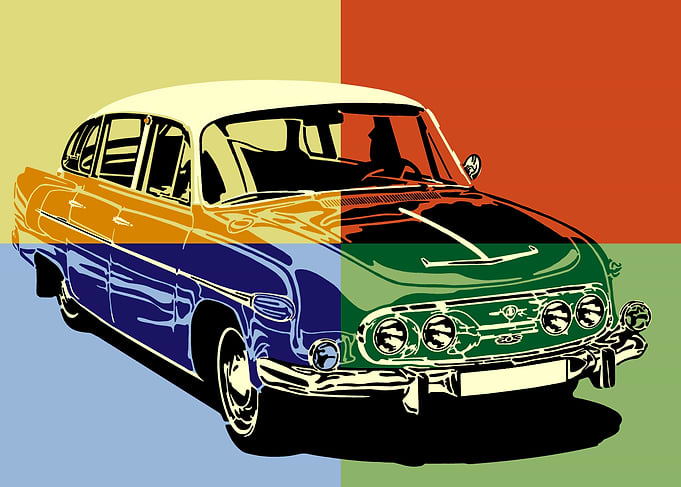 Vintage Car Pop Art