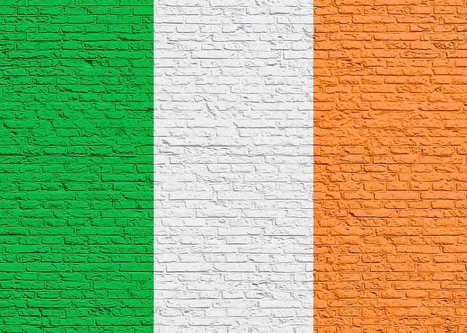 Irish Flag Brick Wall - Ireland