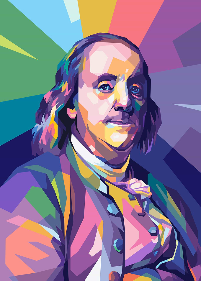 Benjamin Franklin Pop Art Portrait