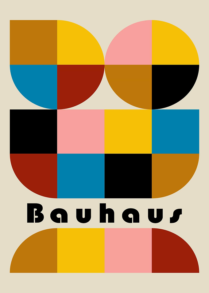 Bauhaus Geometric Art Print