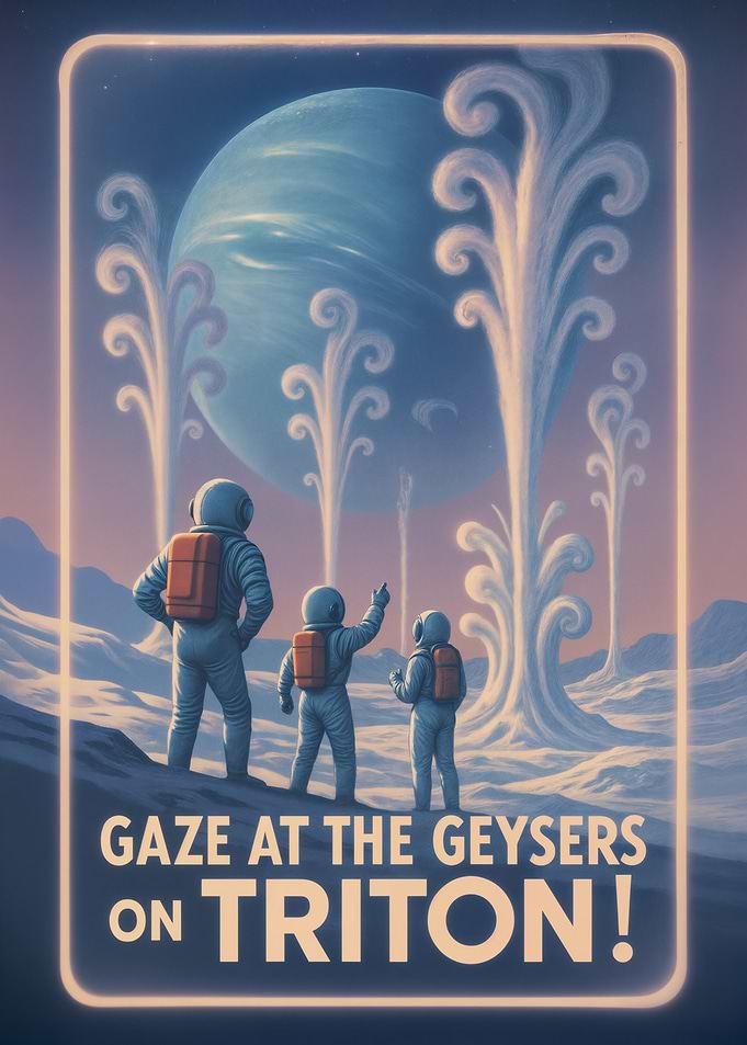 Triton Geysers Poster