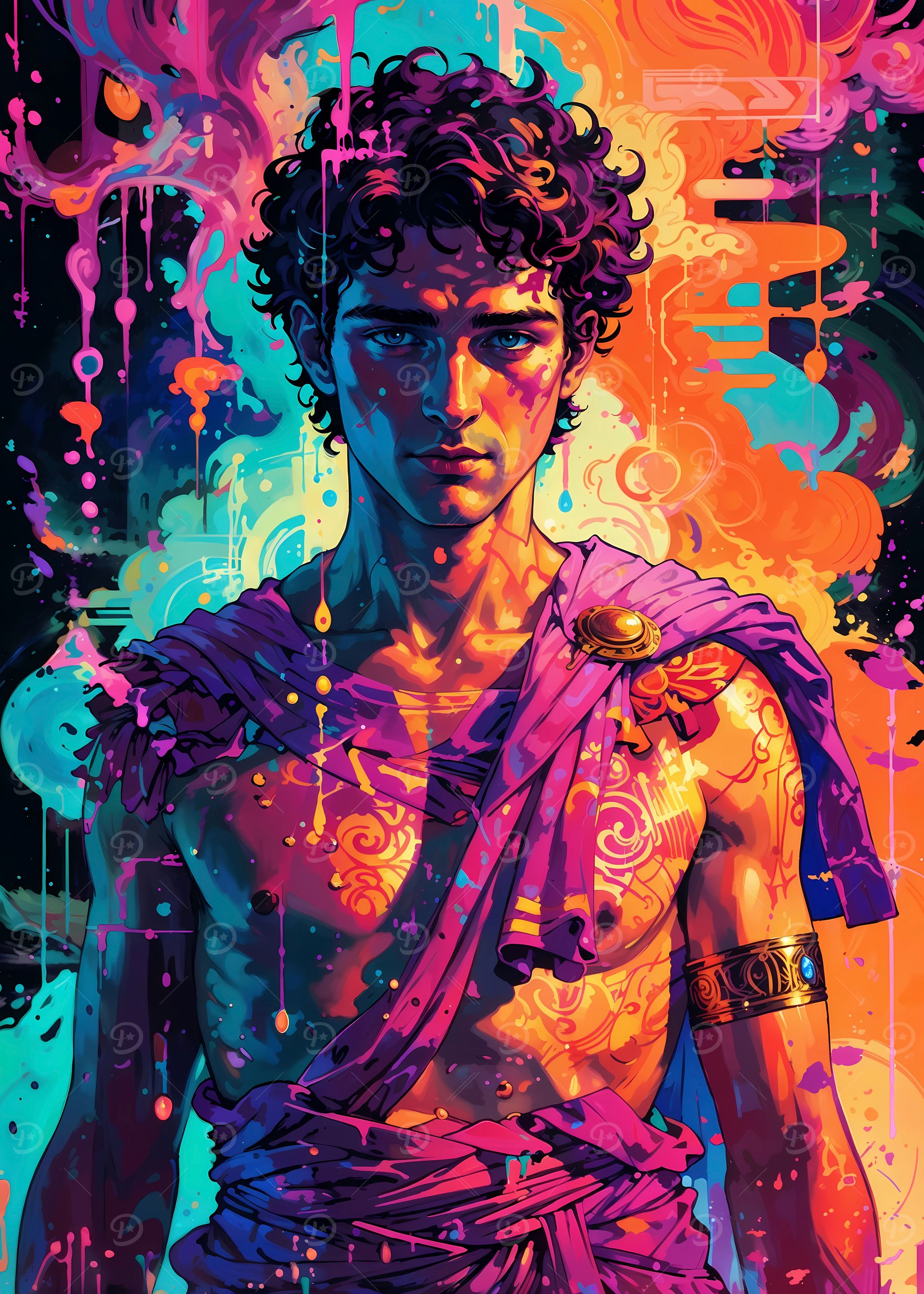 Neon Euphoria: Dionysus Unleashed