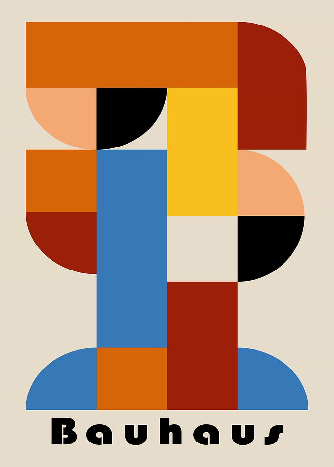 Bauhaus Geometric Art Print