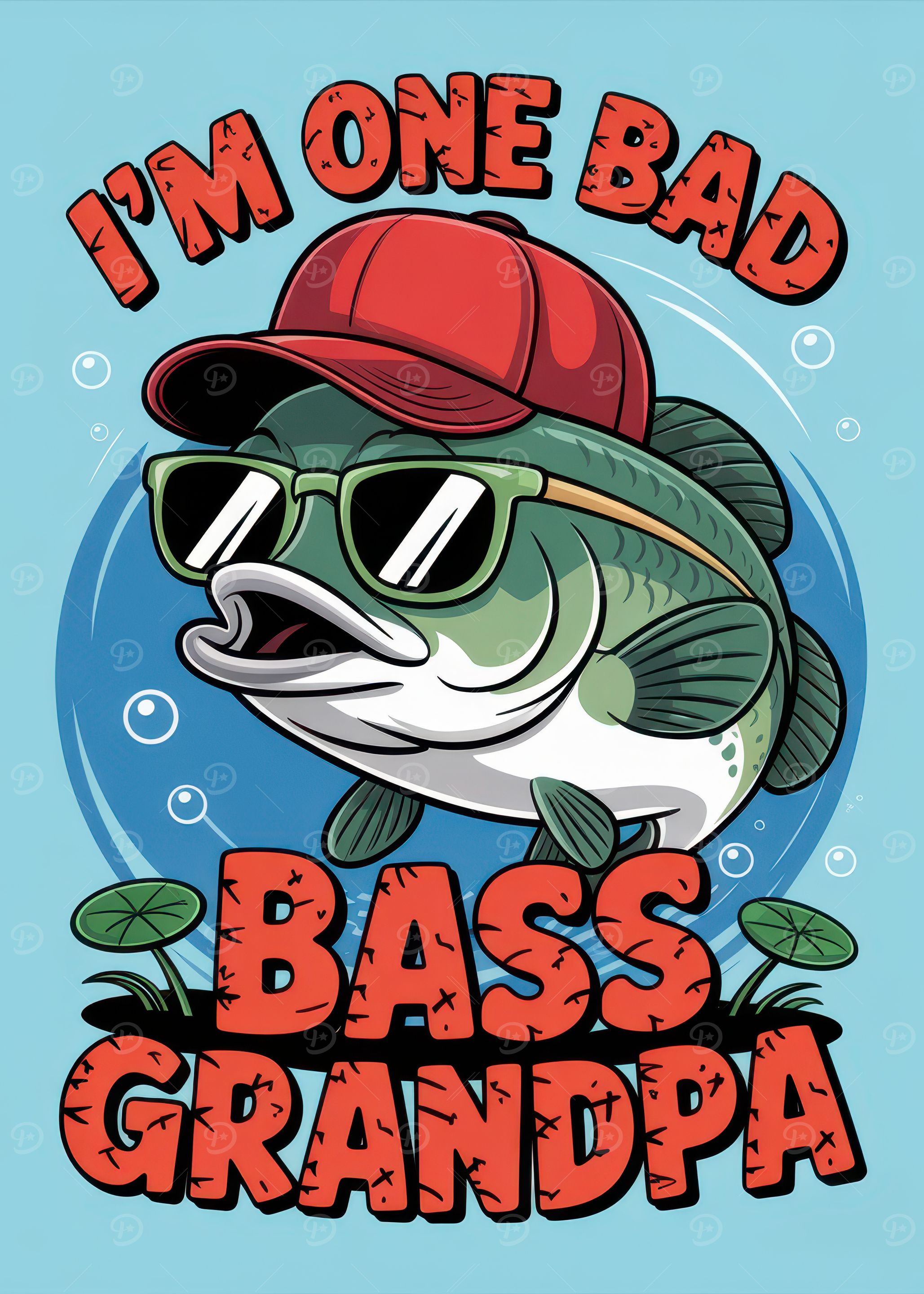 Bass Grandpa Illustration