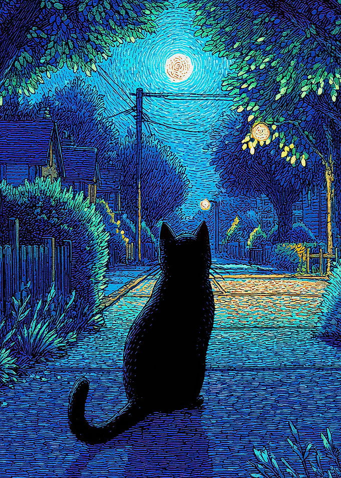 Cat Moonlight