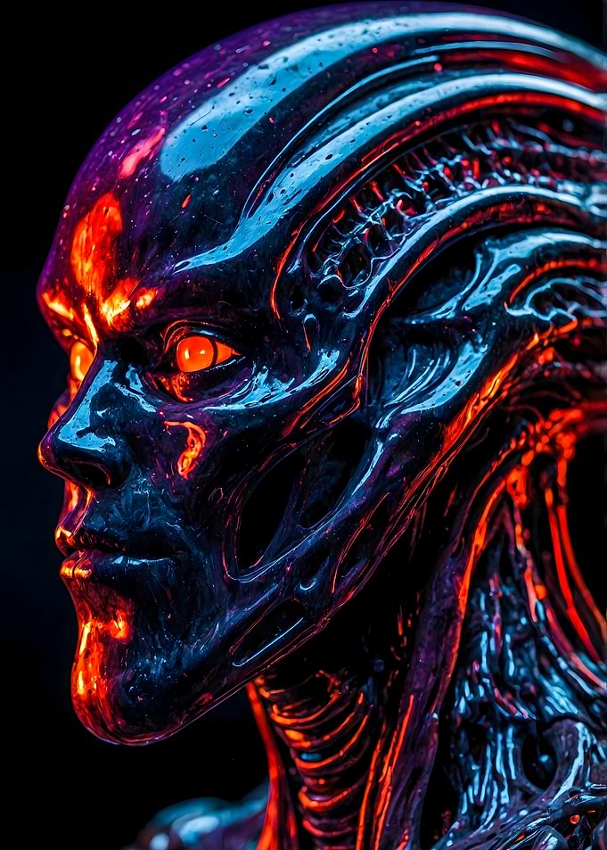Cybernetic Alien Portrait