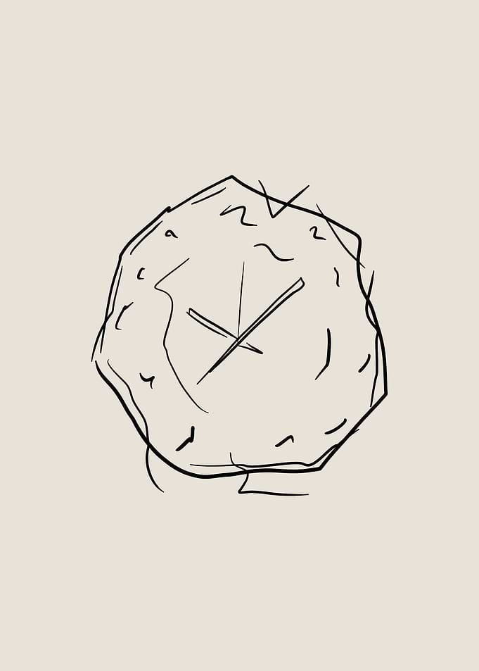 Clock Line Art