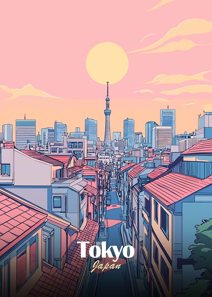 Tokyo Skyline Illustration