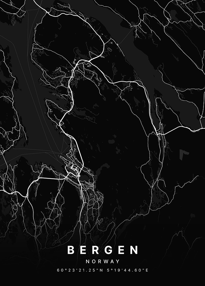 Bergen, Norway Map