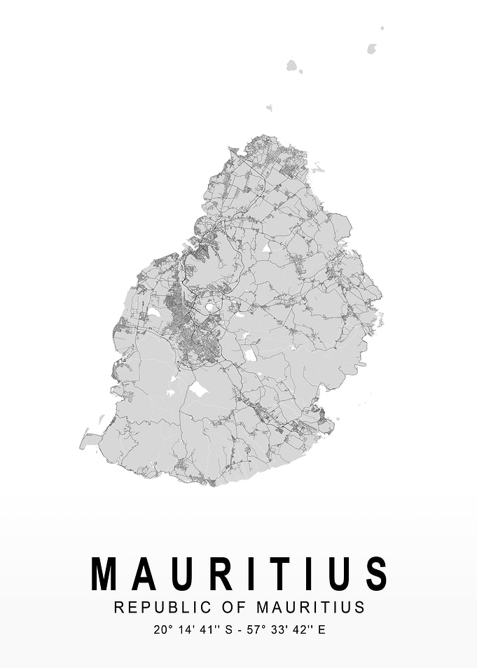 Mauritius Light Island Map