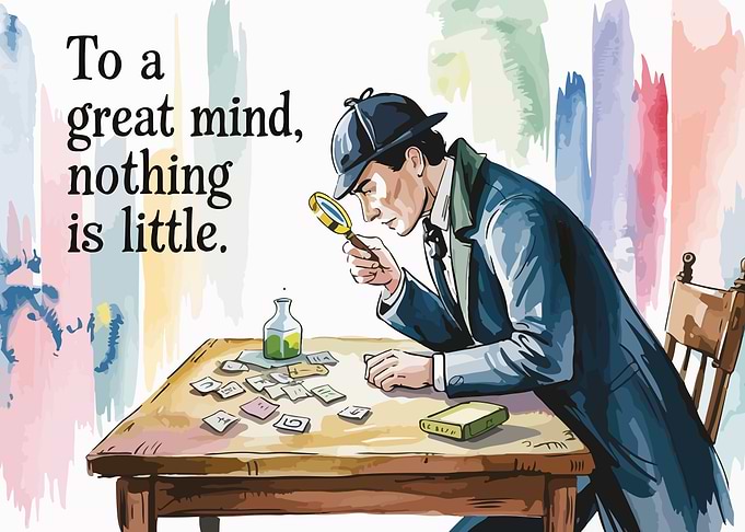 Sherlock Holmes Quote Illustration