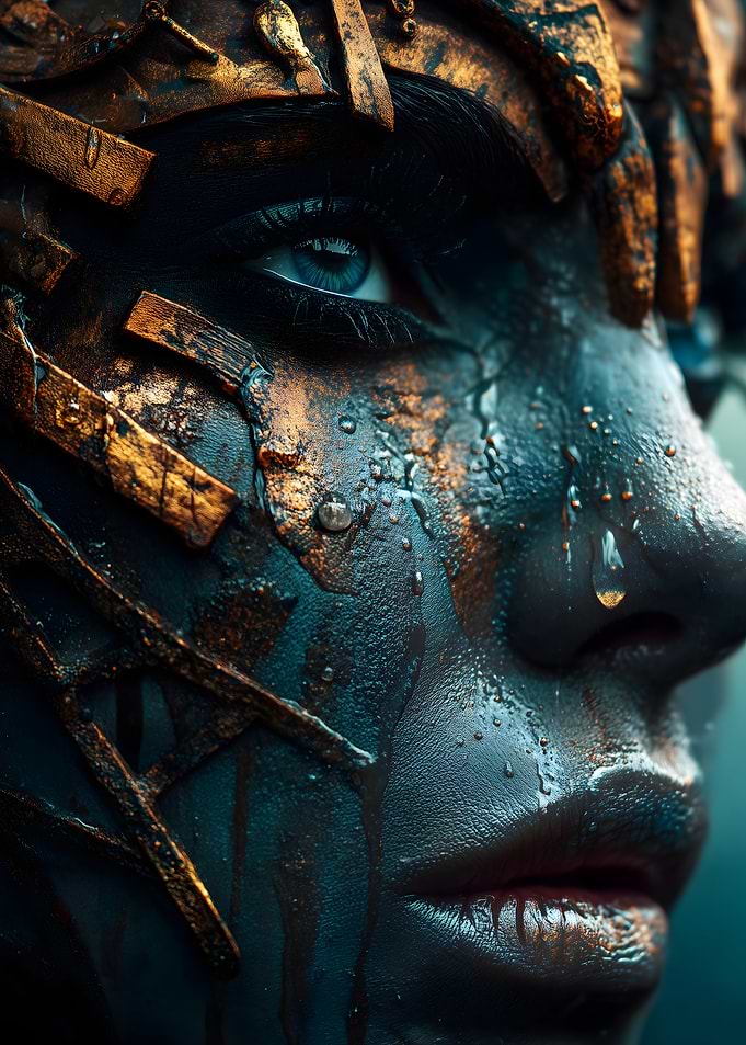 Metallic Face Art