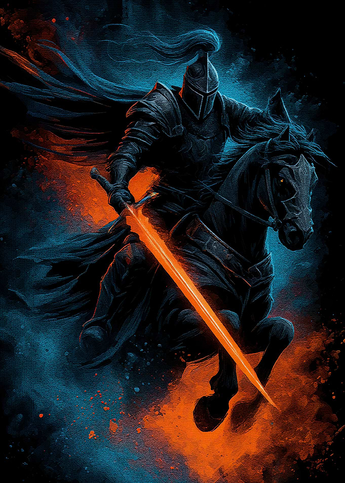 Dark Knight Horseback