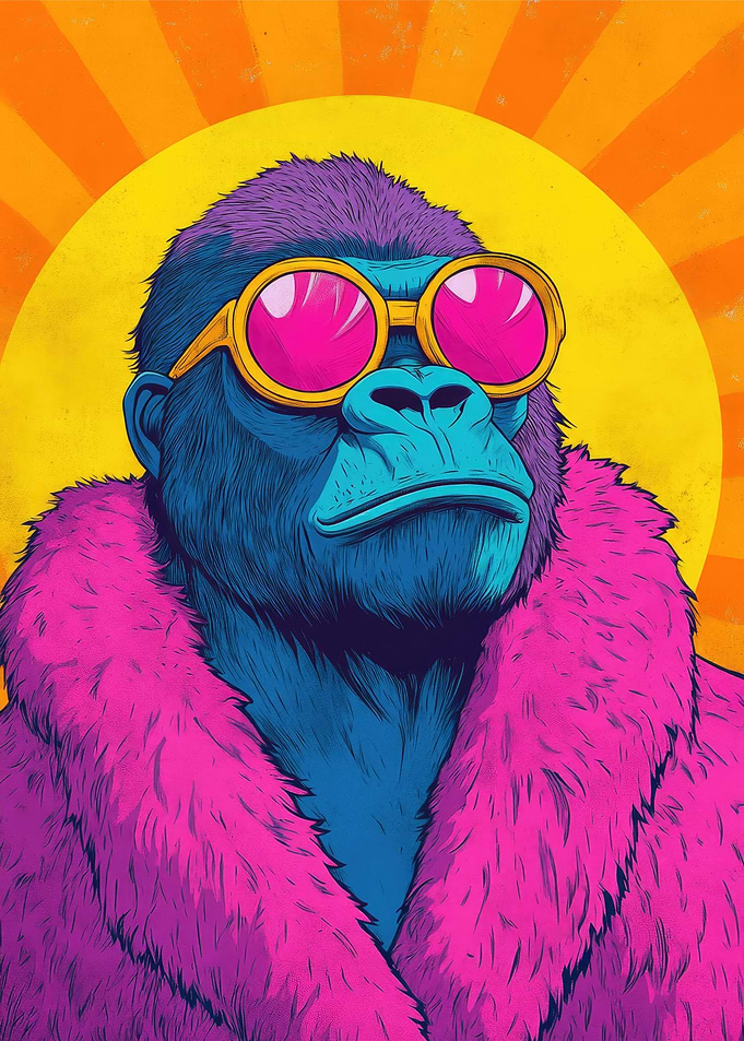 Cool Gorilla in Sunglasses