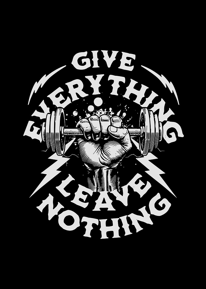 Give Everything, Leave Nothing – Powerful Gym Motivation Poster