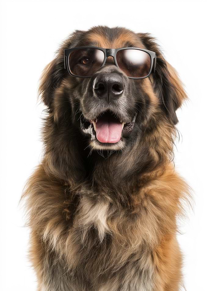 Cool Leonberger Dog Wearing Sunglasses