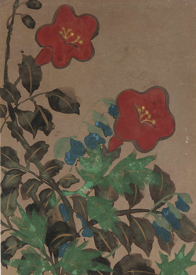 Red Flowers on Branch