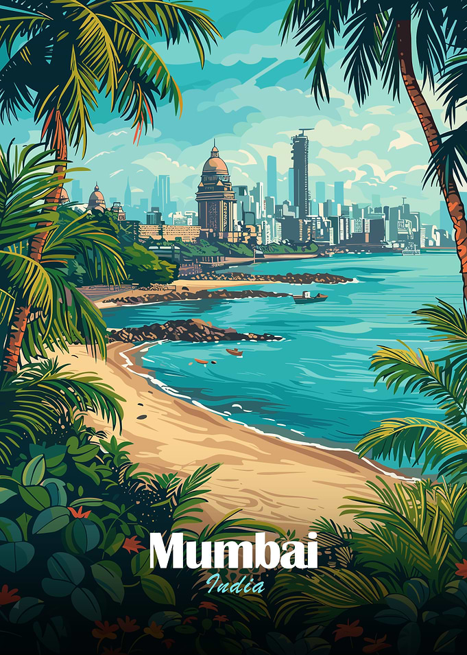 Mumbai Cityscape with Beach