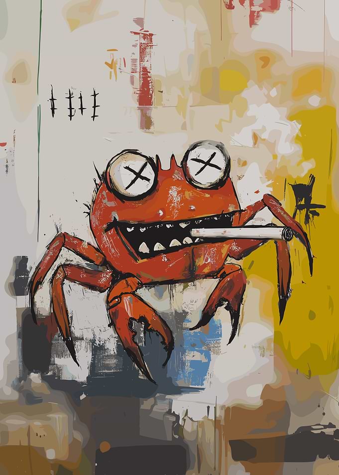 Cool Smoking Crab Art