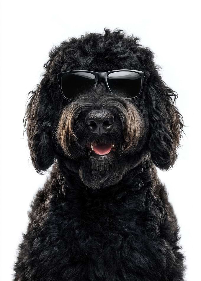 Cool Bouviers des Flandres Dog in Sunglasses