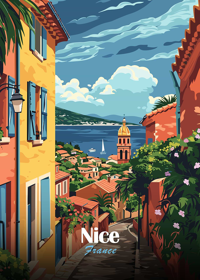 Nice, France Travel Poster