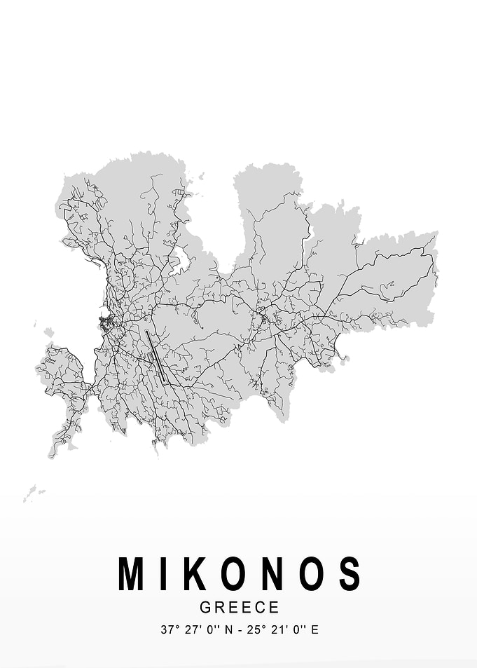 Mykonos Light Island Map