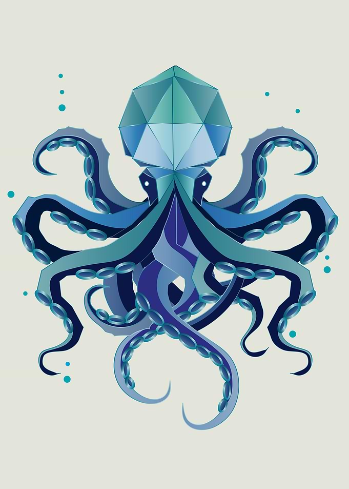 Geometric Octopus – Low Poly Deep Sea Wonder