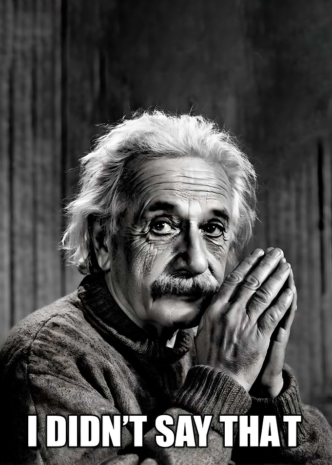 Einstein Meme - I Didn't Say That