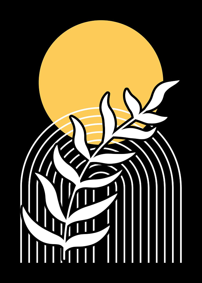 Abstract Sun and Plant