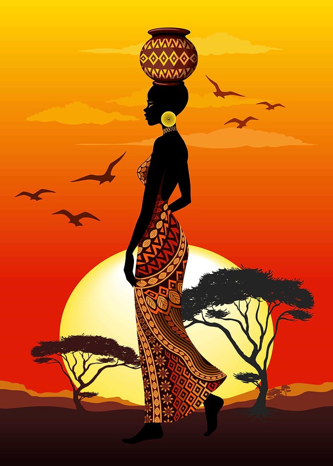African Woman Silhouette