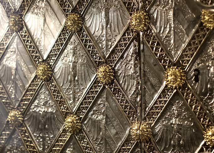Ornate Silver and Gold Door