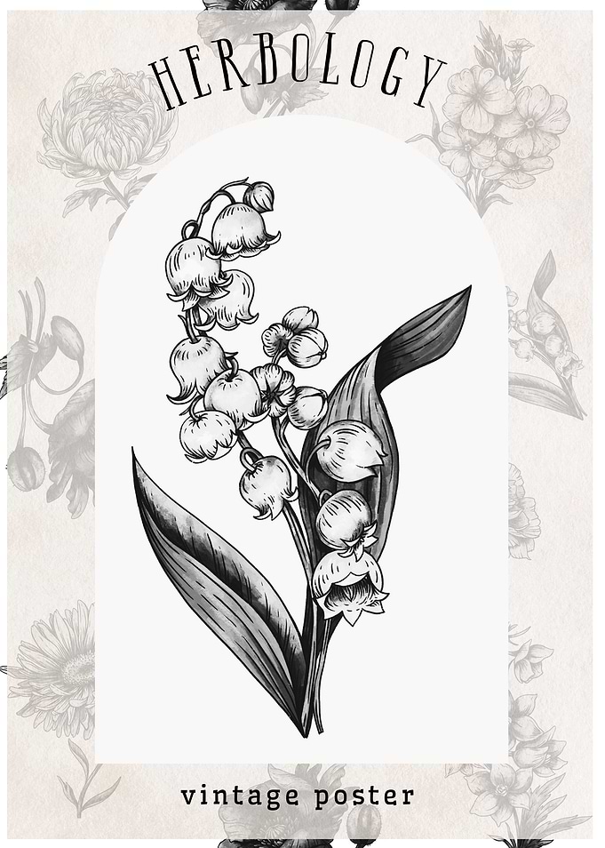 Lily of the Valley Vintage Poster