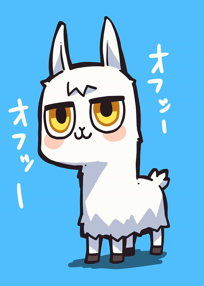 Cute Llama Cartoon