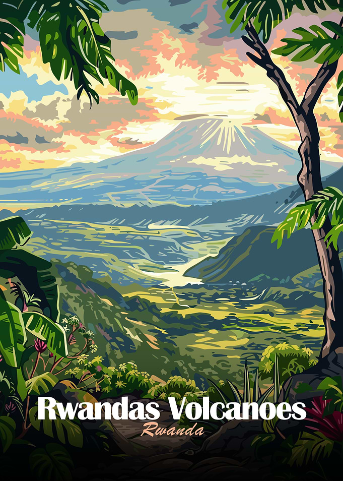 Rwanda Volcanoes Landscape