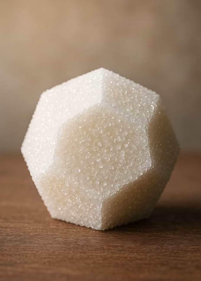 White Geometric Sugar Sculpture