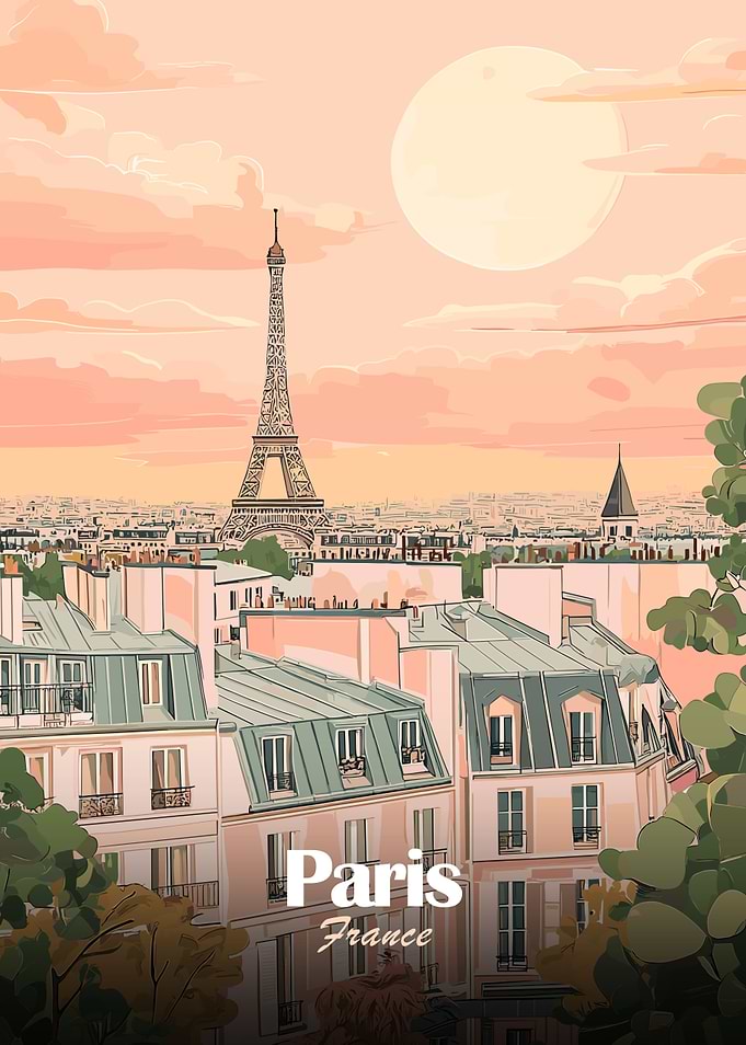 Paris Skyline Illustration