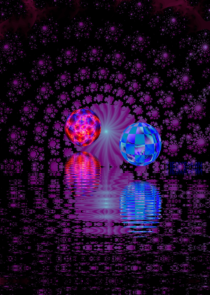 'Spheres' Fractal Art Poster