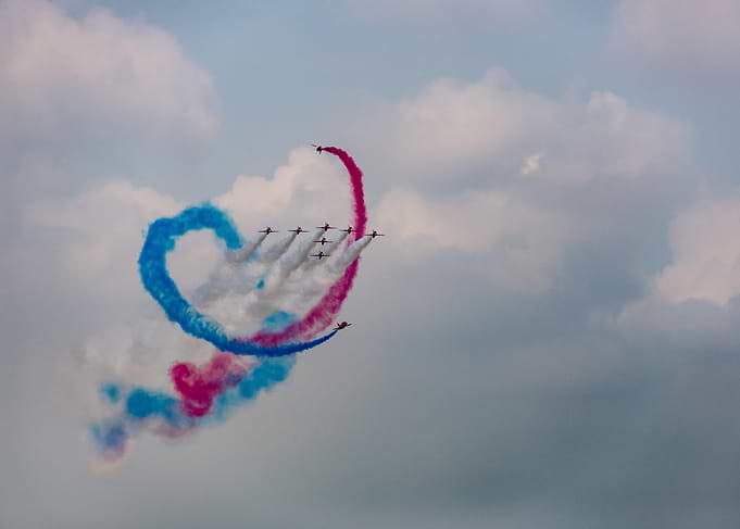 Air Show Heart Formation