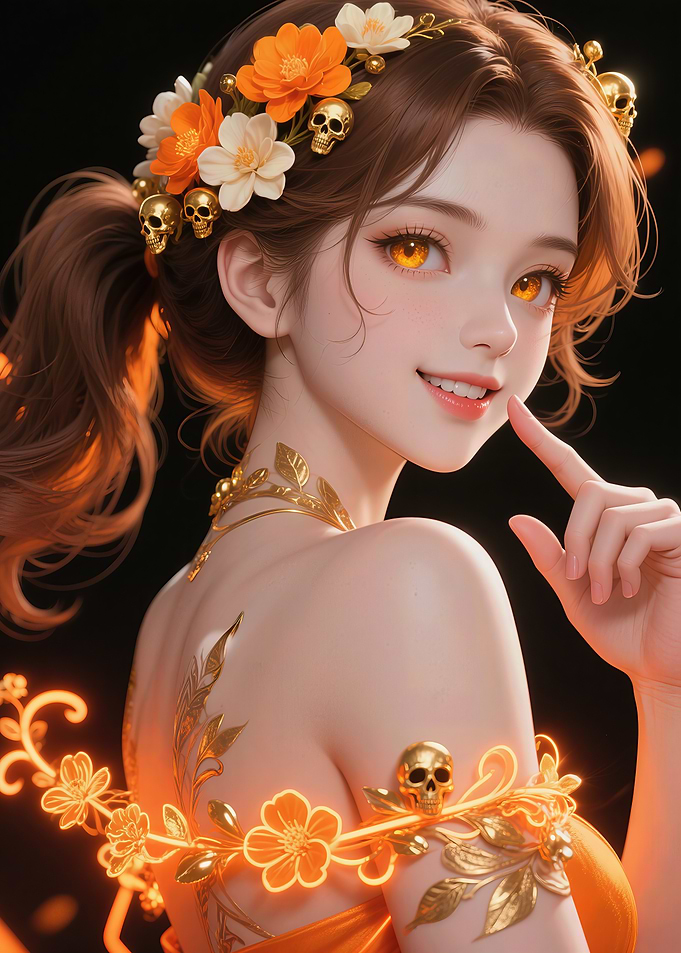 Amber – Sweet Charm With Golden Eyes and Chestnut Hair