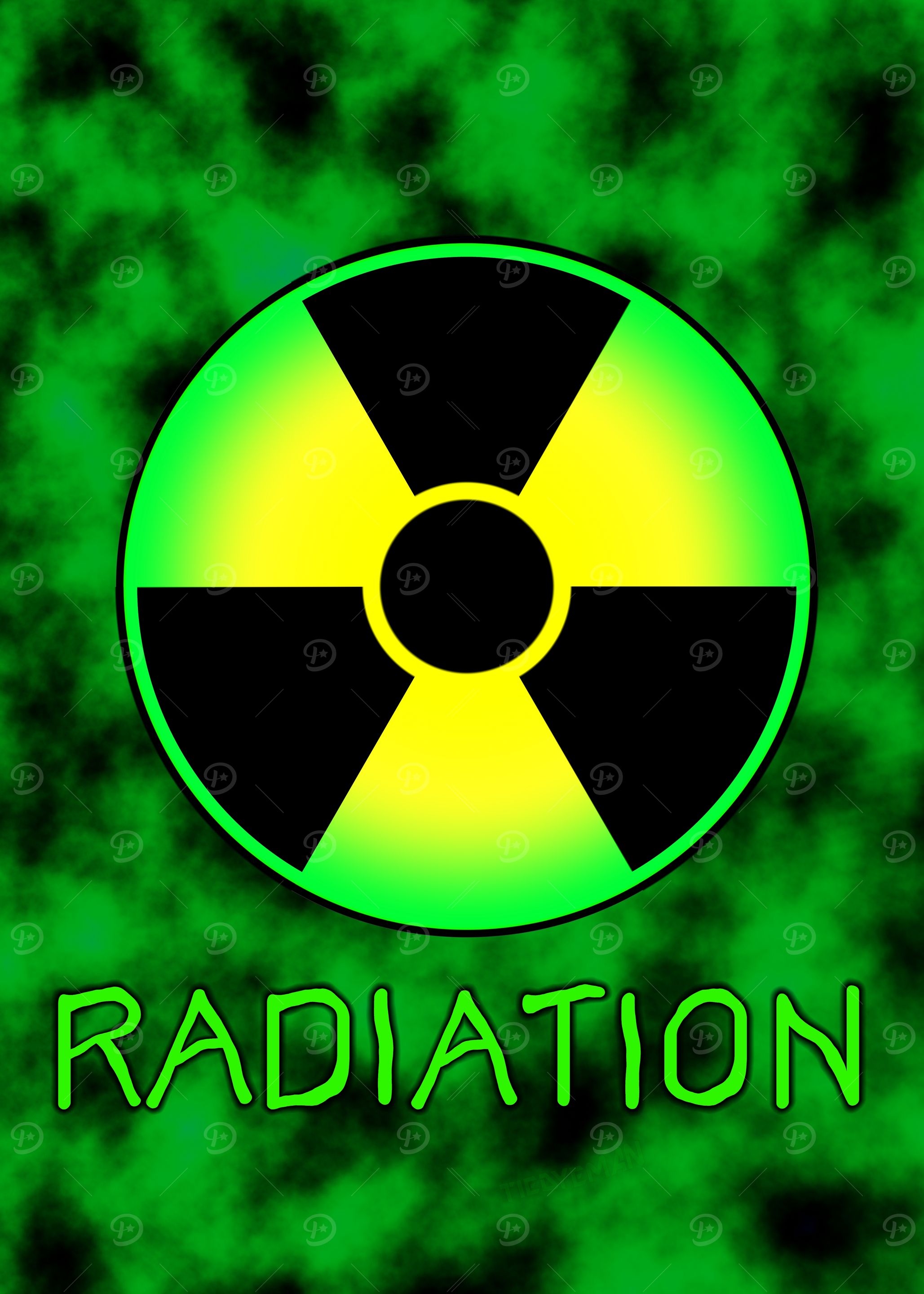 Radiation Warning Symbol Graphic Art Poster