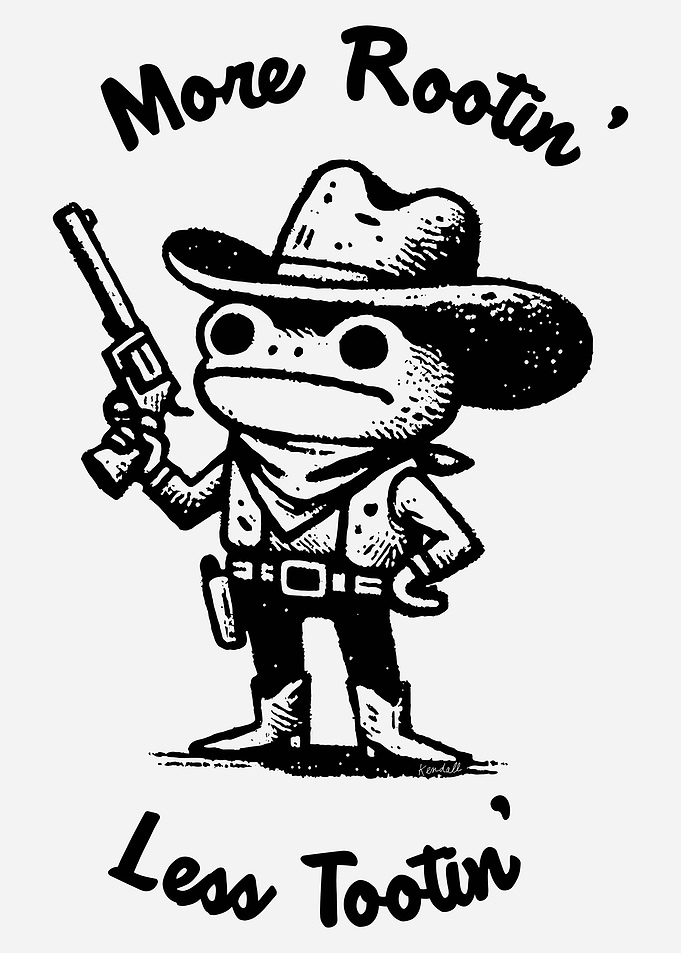 Frog Cowboy Illustration
