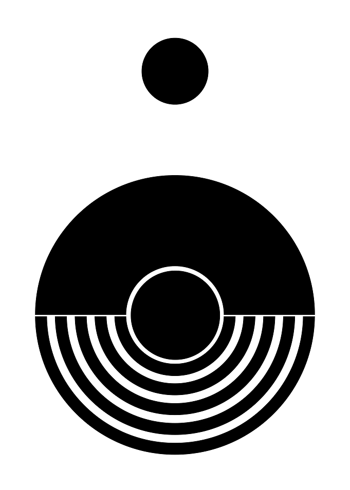 Black and White Circle Design
