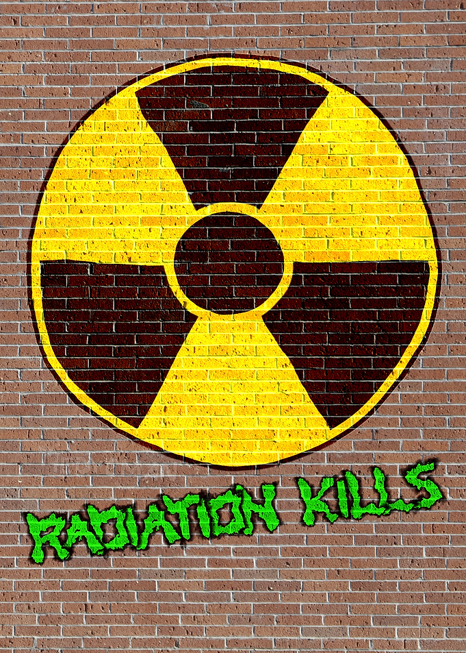 Radiation Kills Graffiti Graphic Art Poster