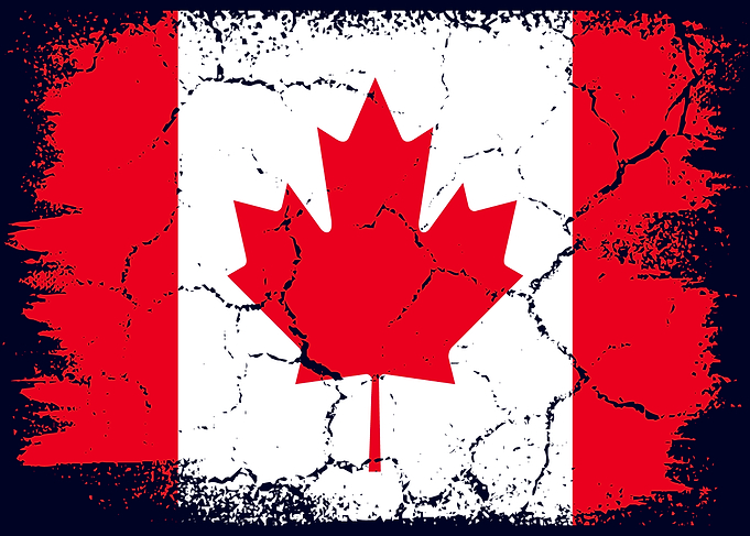 Canadian Flag Grunge Design