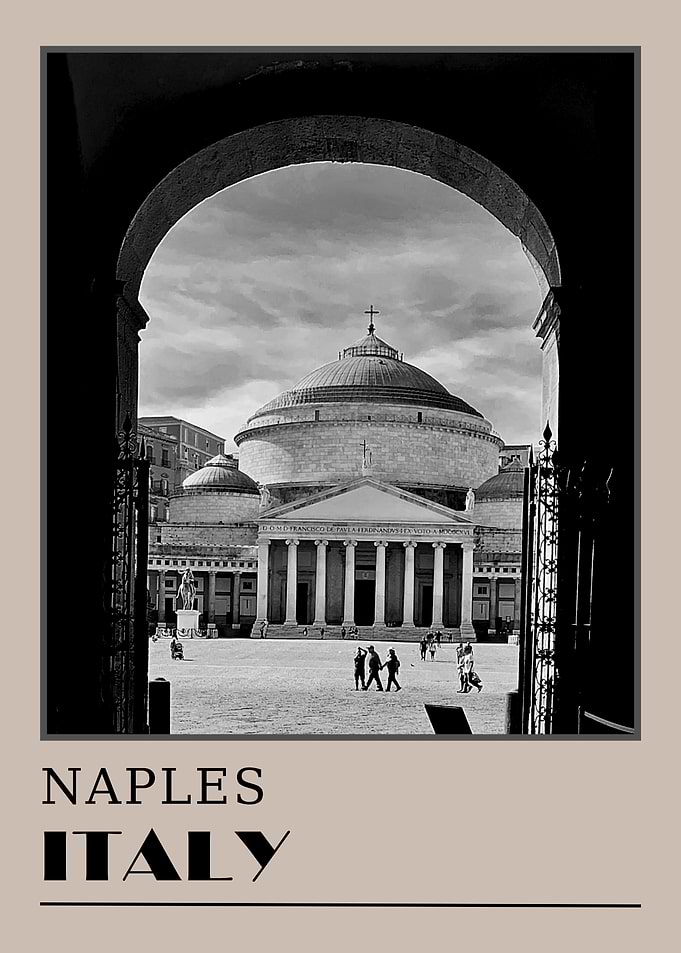 Naples Cathedral View Photo Travel Poster